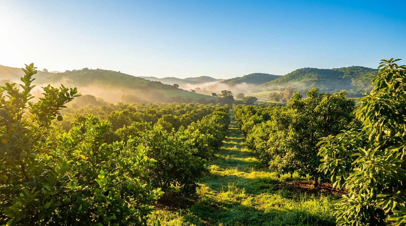 Huerta de limón y aguacate